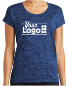 Sport-Tek S/S Electric Heather Custom T-Shirt, color: Dark Royal-Black Electric