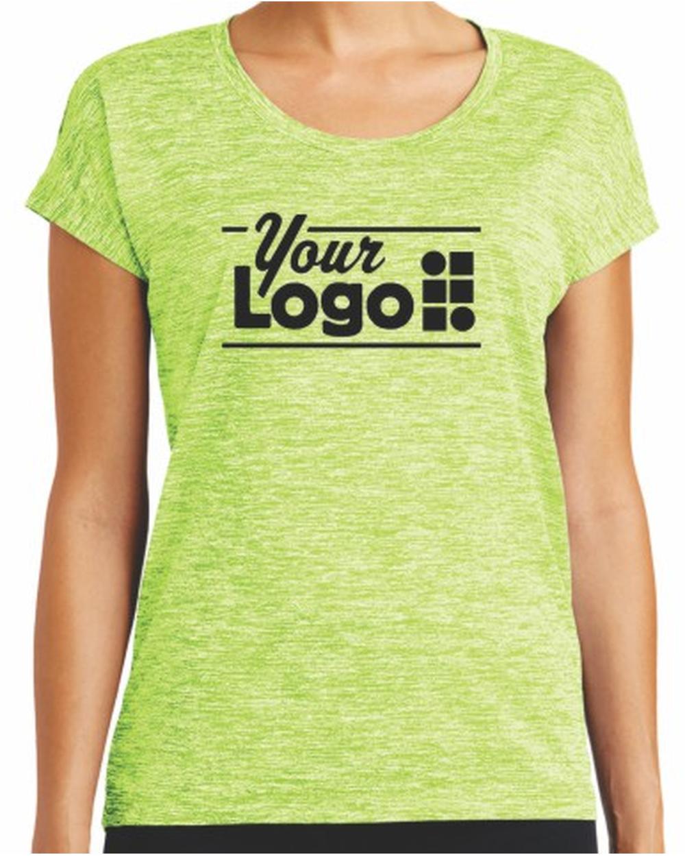 Sport-Tek S/S Electric Heather Custom T-Shirt, color: Lime Shock Electric