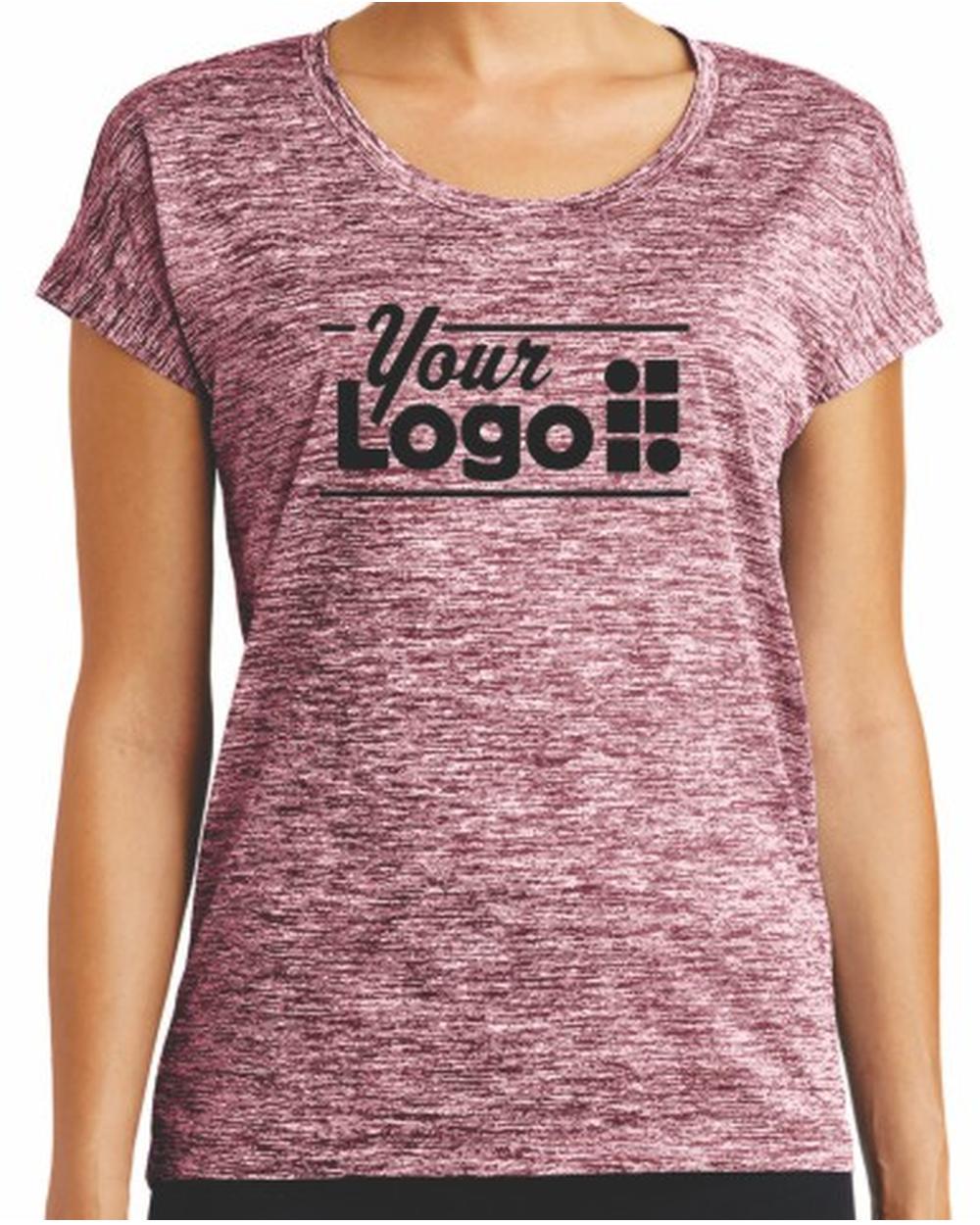 Sport-Tek S/S Electric Heather Custom T-Shirt, color: Maroon Electric