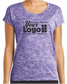 Sport-Tek S/S Electric Heather Custom T-Shirt, color: Purple Electric