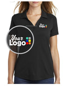 Sport-Tek S/S PosiCharge Tri-Blend Wicking Custom Golf Shirt, color: Black Triad Solid