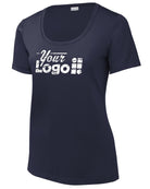 Sport-Tek S/S Posi-UV Pro Scoop Neck Custom T-Shirt, color: True Navy