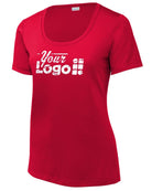 Sport-Tek S/S Posi-UV Pro Scoop Neck Custom T-Shirt, color: True Red