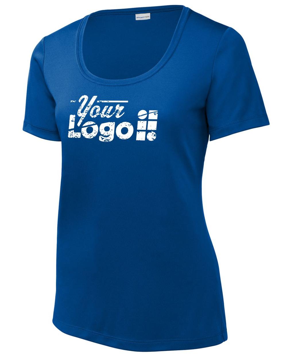 Sport-Tek S/S Posi-UV Pro Scoop Neck Custom T-Shirt, color: True Royal