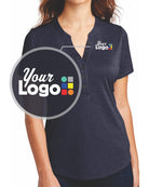 Sport-Tek S/S Endeavor Custom Golf Shirt, color: Deep Navy Heather