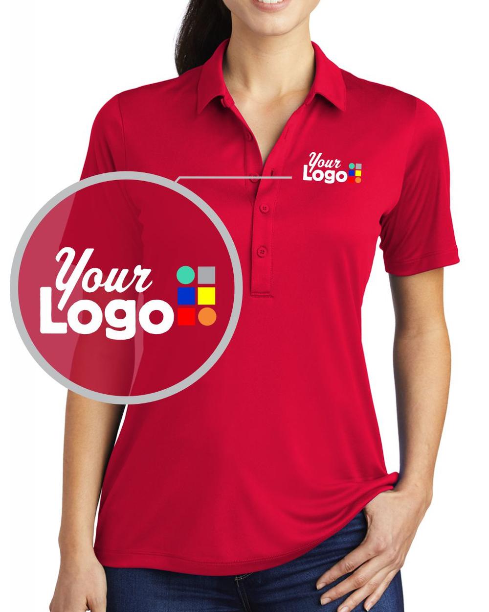 Sport-Tek S/S Posi-UV Pro Custom Golf Shirt, color: True Red