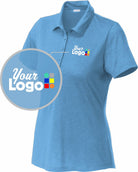 Sport-Tek S/S PosiCharge Strive Custom Golf Shirt, color: Carolina Blue