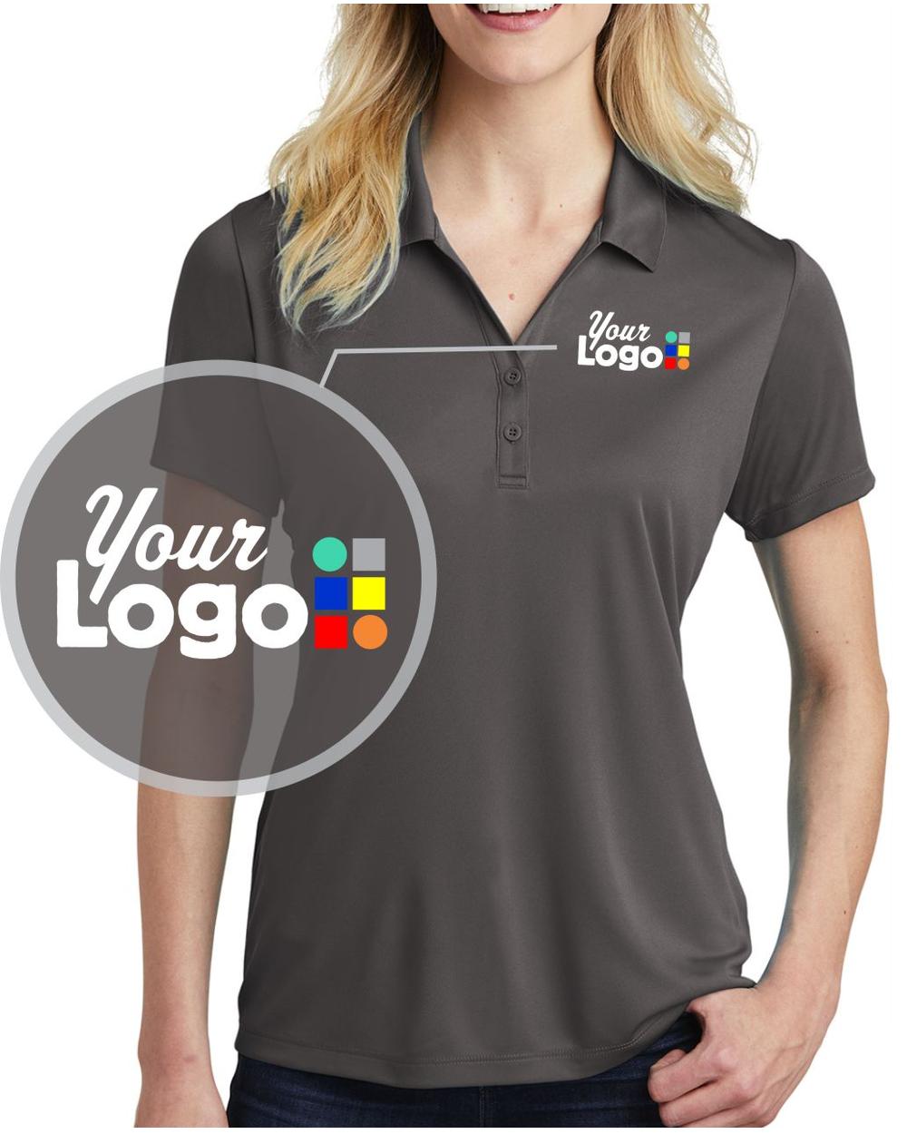 Sport-Tek S/S PosiCharge Competitor Custom Golf Shirt, color: Iron Grey
