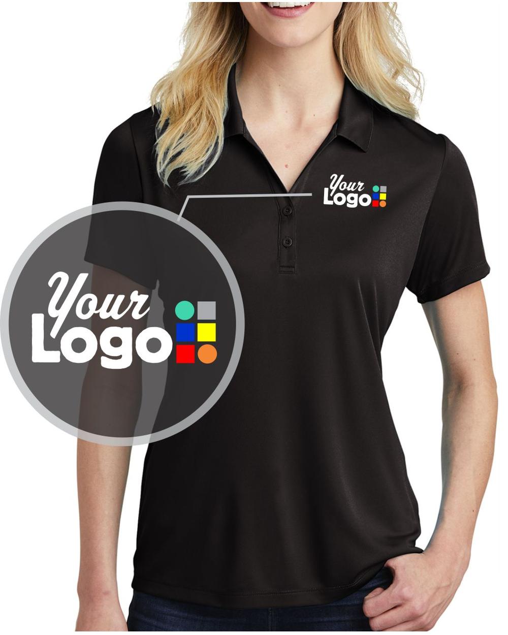 Sport-Tek S/S PosiCharge Competitor Custom Golf Shirt, color: Black