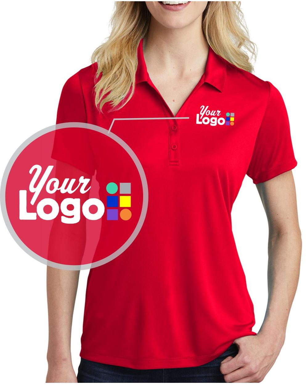 Sport-Tek S/S PosiCharge Competitor Custom Golf Shirt, color: True Red