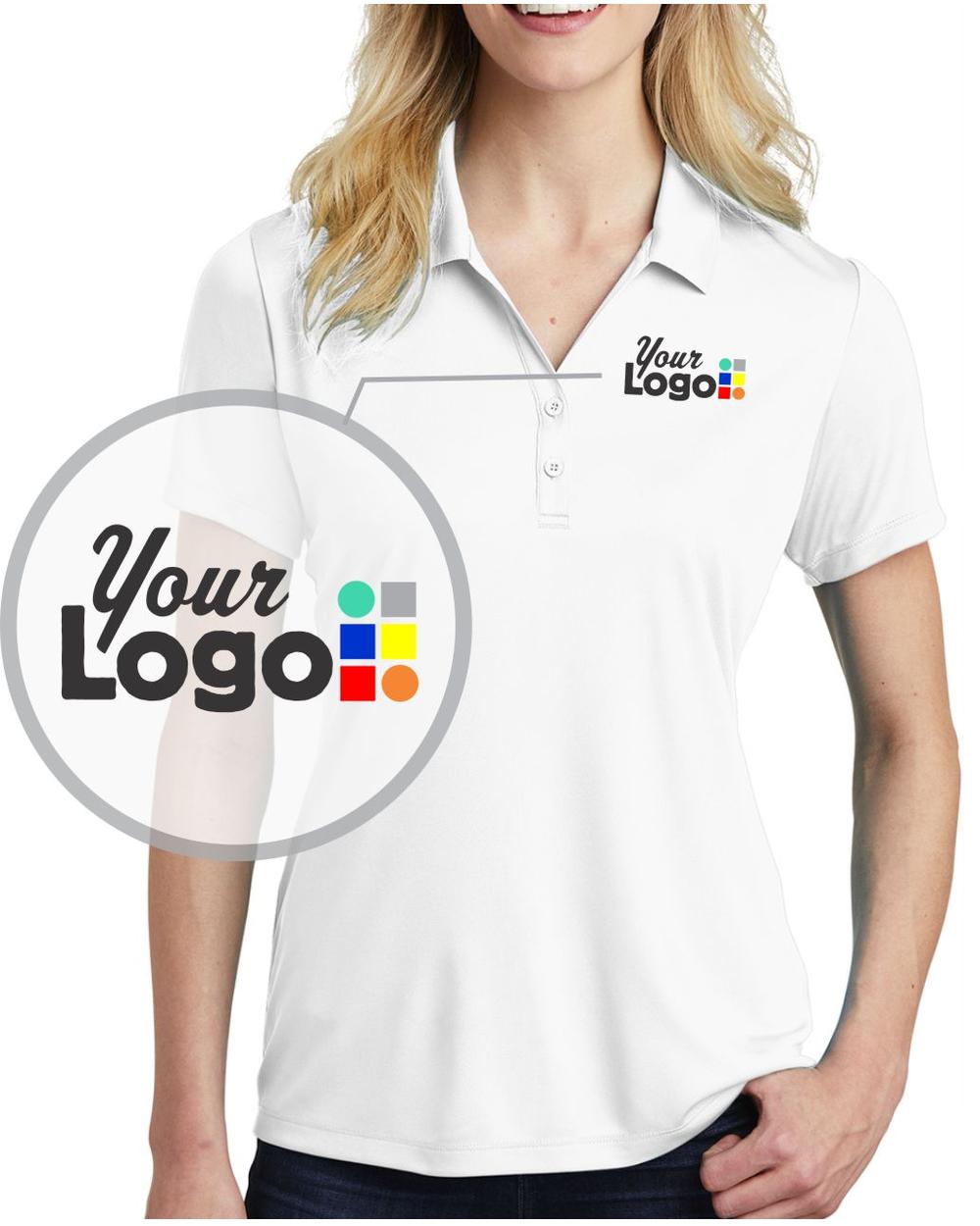 Sport-Tek S/S PosiCharge Competitor Custom Golf Shirt, color: White