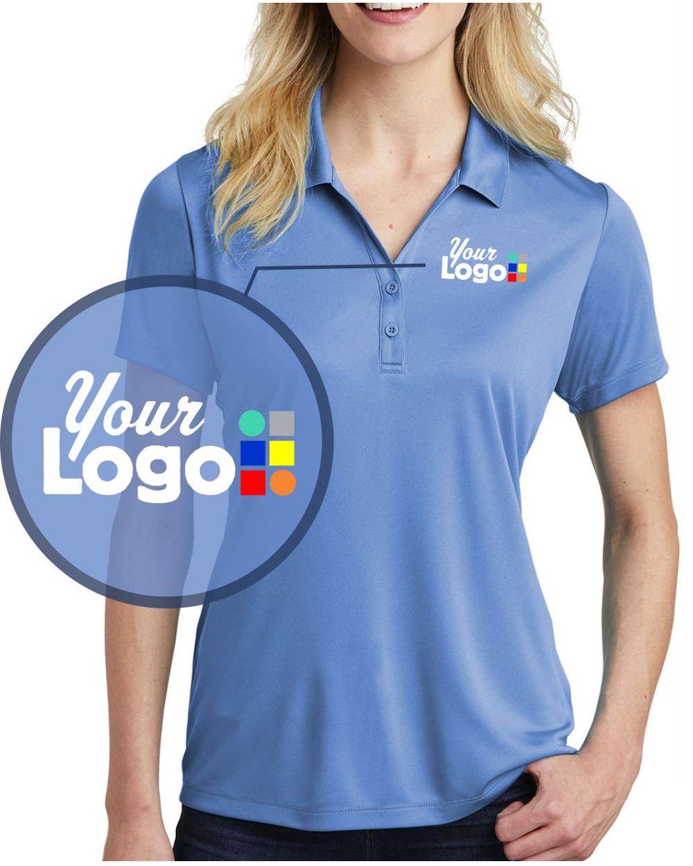 Sport-Tek S/S PosiCharge Competitor Custom Golf Shirt, color: Carolina Blue