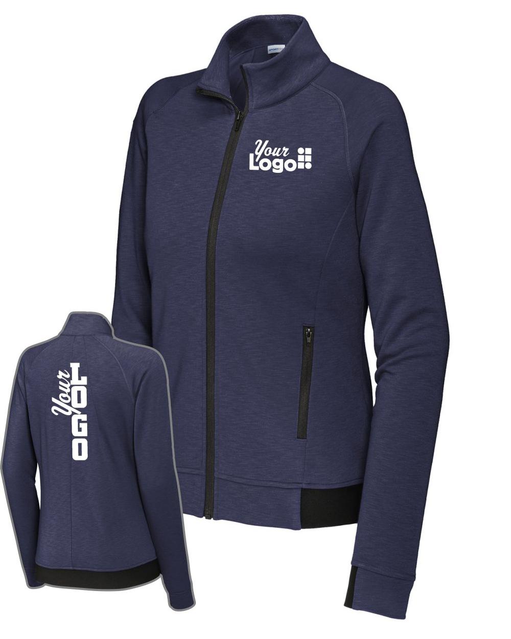 Sport-Tek PosiCharge Strive Full-Zip Custom Jacket, color: True Navy