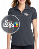 Sport-Tek S/S Posicharge Racermesh Custom Golf Shirt, color: Graphite Grey