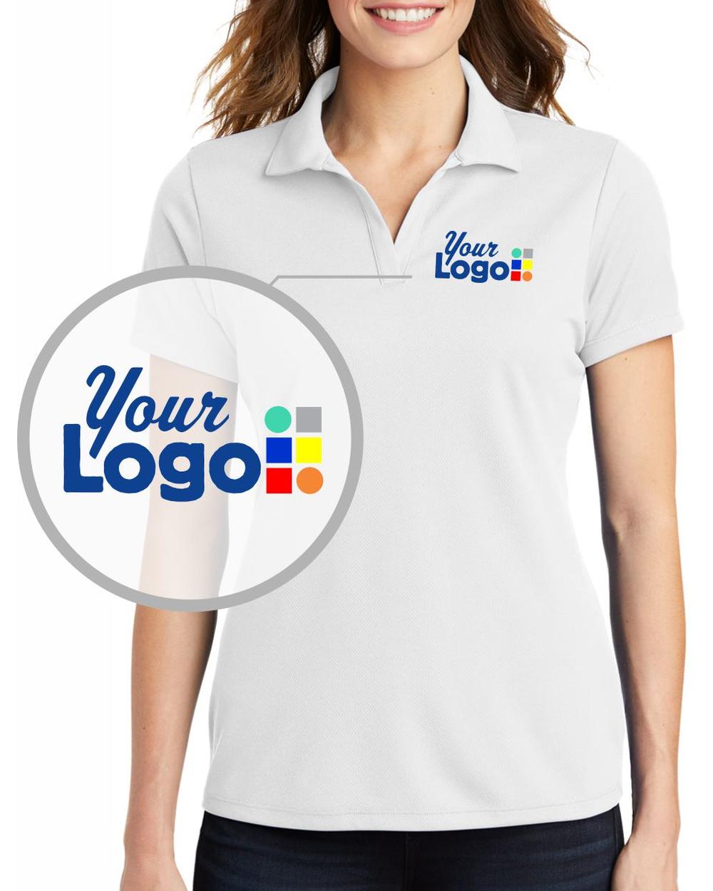 Sport-Tek S/S Posicharge Racermesh Custom Golf Shirt, color: White