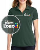 Sport-Tek S/S Posicharge Racermesh Custom Golf Shirt, color: Dark Forest Green