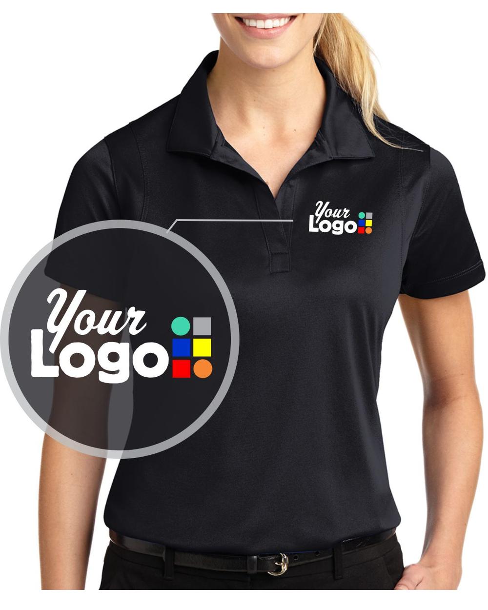 Sport-Tek S/S Micro Pique Custom Golf Shirt, color: Black