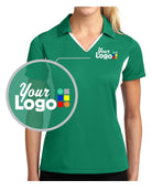 Sport-Tek S/S Side Blocked Micropique Wicking Custom Golf Shirt, color: Kelly Green/White