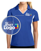 Sport-Tek S/S Side Blocked Micropique Wicking Custom Golf Shirt, color: True Royal/White