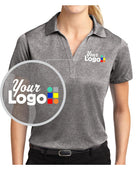 Sport-Tek S/S Heather Contender Custom Golf Shirt, color: Vintage Heather