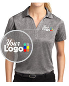 Sport-Tek S/S Heather Contender Custom Golf Shirt, color: Vintage Heather