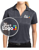 Sport-Tek S/S Heather Contender Custom Golf Shirt, color: Graphite Heather