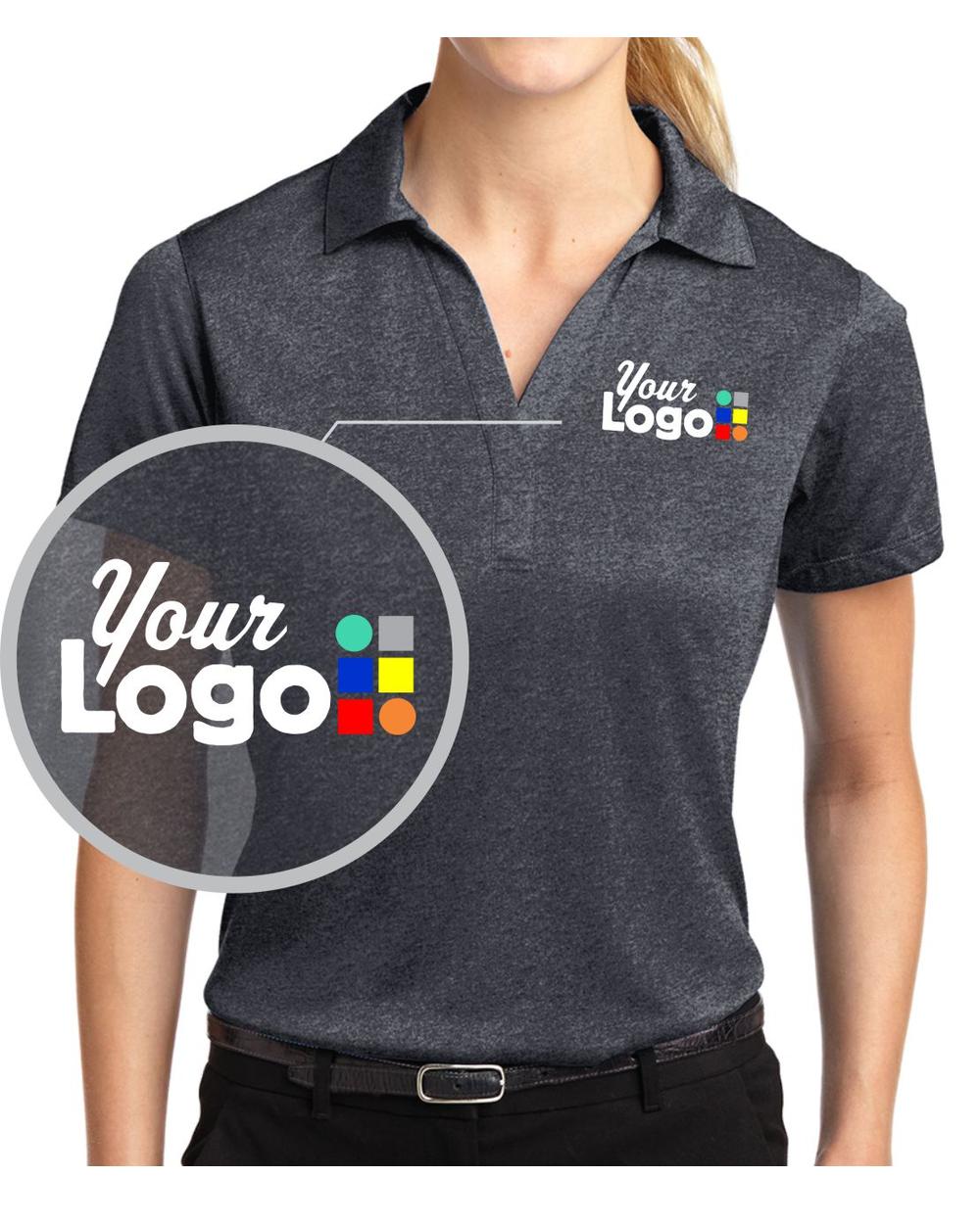 Sport-Tek S/S Heather Contender Custom Golf Shirt, color: Graphite Heather