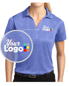 Sport-Tek S/S Heather Contender Custom Golf Shirt, color: True Royal Heather