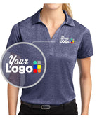 Sport-Tek S/S Heather Contender Custom Golf Shirt, color: True Navy Heather