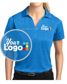 Sport-Tek S/S Heather Contender Custom Golf Shirt, color: Blue Wake Heather