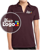 Sport-Tek S/S PosiCharge Active Textured Custom Golf Shirt, color: Maroon