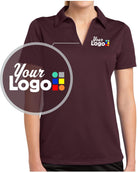Sport-Tek S/S PosiCharge Active Textured Custom Golf Shirt, color: Maroon