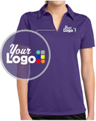 Sport-Tek S/S PosiCharge Active Textured Custom Golf Shirt, color: Purple