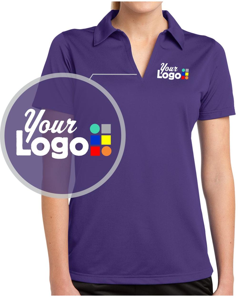 Sport-Tek S/S PosiCharge Active Textured Custom Golf Shirt, color: Purple