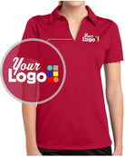 Sport-Tek S/S PosiCharge Active Textured Custom Golf Shirt, color: True Red