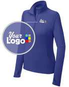 Sport-Tek Sport-Wick Stretch 1/4 Zip Custom Pullover, color: Iris Purple