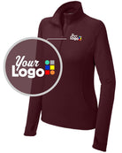 Sport-Tek Sport-Wick Stretch 1/4 Zip Custom Pullover, color: Maroon