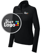 Sport-Tek Sport-Wick Stretch 1/4 Zip Custom Pullover, color: Black