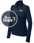Sport-Tek Sport-Wick Stretch 1/4 Zip Custom Pullover, color: True Navy
