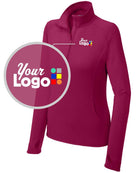 Sport-Tek Sport-Wick Stretch 1/4 Zip Custom Pullover, color: Pink Rush