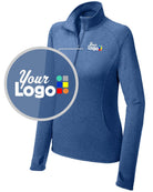 Sport-Tek Sport-Wick Stretch 1/4 Zip Custom Pullover, color: True Royal Heather