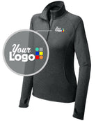 Sport-Tek Sport-Wick Stretch 1/4 Zip Custom Pullover, color: Charcoal Grey Heather