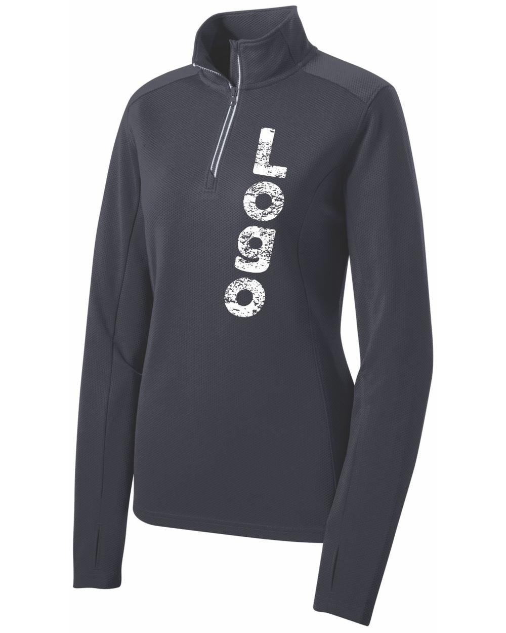 Sport-Tek Textured 1/4 Zip Custom Pullover, color: Iron Grey