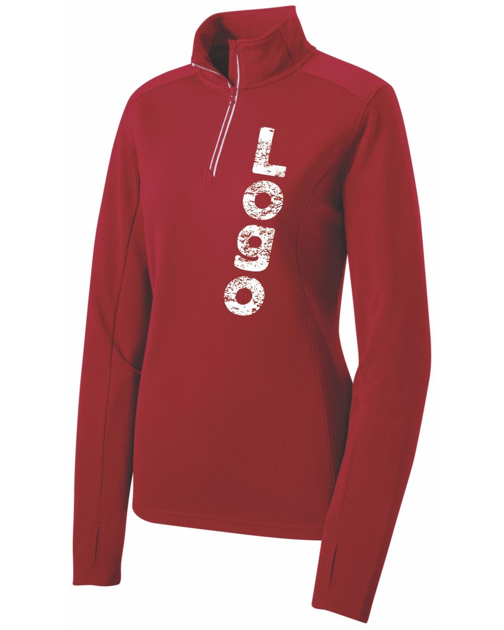 Sport-Tek Textured 1/4 Zip Custom Pullover, color: Deep Red