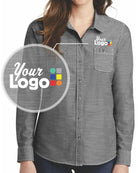 Port Authority L/S Slub Champray Custom Shirt, color: Grey