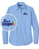 Port Authority L/S Nailhead Easy Care Custom Shirt, color: Swiss Blue