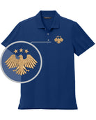 MERCER-METTLE S/S Stretch Piaue Syria's New Eagle Golf Shirt, color: Blue Note