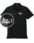 MERCER-METTLE S/S Stretch Pique Custom Golf Shirt, color: Deep Black