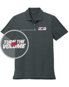 MERCER-METTLE S/S Stretch Piaue Turn The Volume Up Golf Shirt, color: Storm Grey