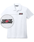 MERCER-METTLE S/S Stretch Piaue Turn The Volume Up Golf Shirt, color: White